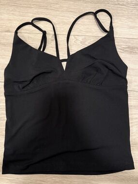Black Strappy V-Neck Cami Top